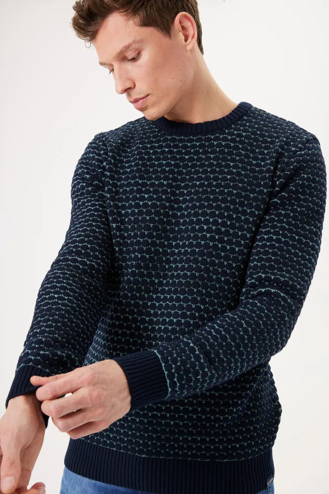 'Garcia I31244 Dark Blue Jumper' in 'Dark Moon' colour