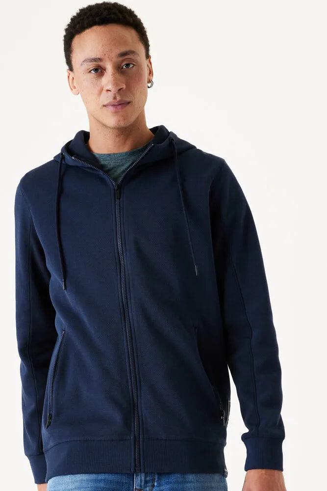 'Garcia I31265 Zip Cardigan Sweater' in 'Dark Blue' colour