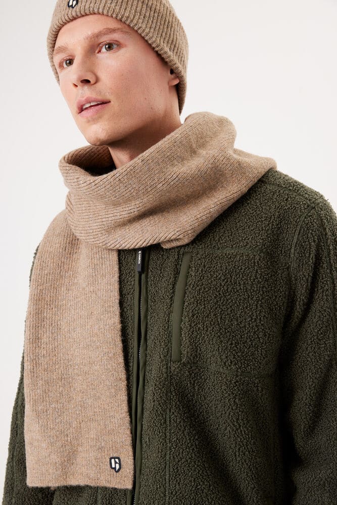 'Garcia I31331 Knitted Scarf' in 'Golden Brown' colour