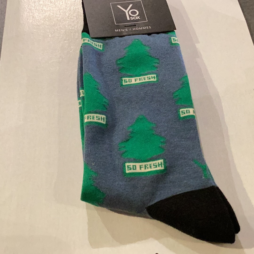 'Yo Sox So Fresh Crew Socks' in 'Blue' colour