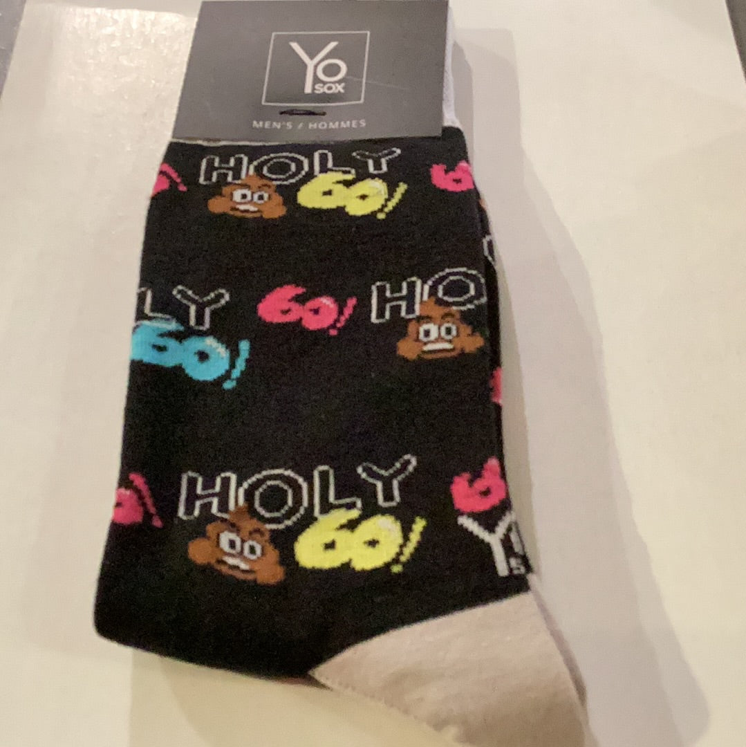 'Yo Sox 60th Birthday Crew Socks' in 'Multi' colour