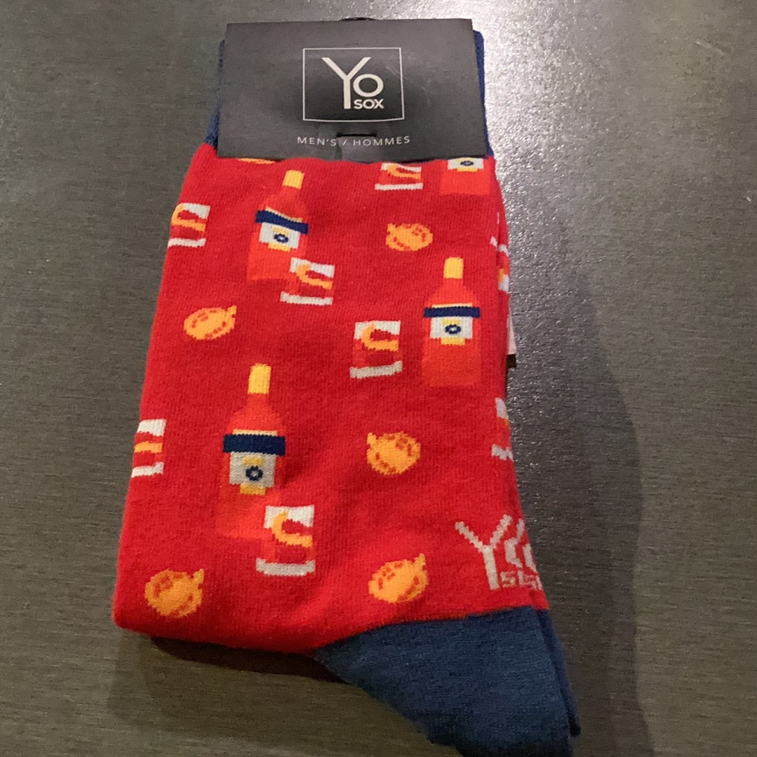 'Yo Sox With A Twist Crew Socks' in 'Red' colour