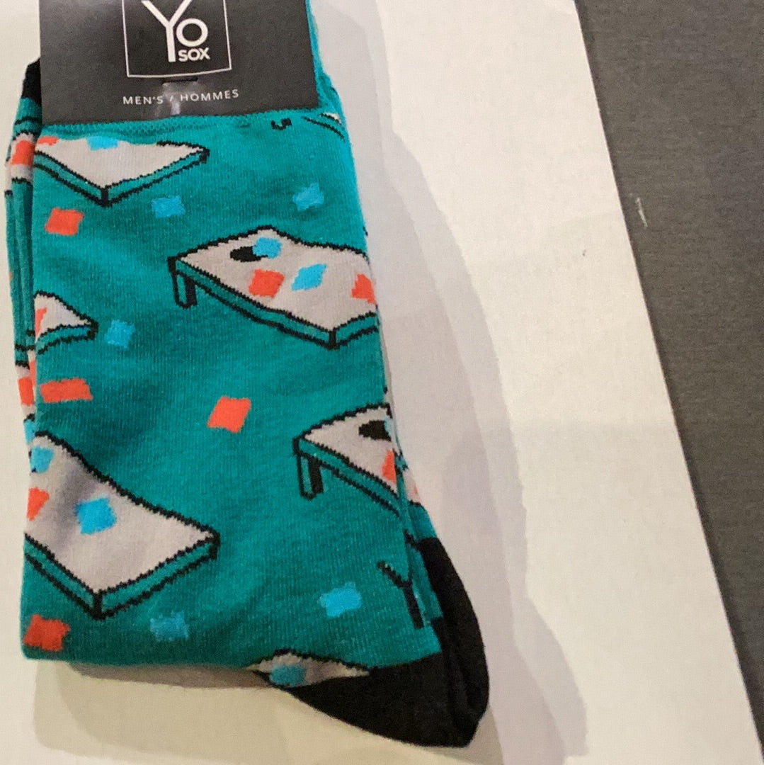 'Yo Sox Cornhole Crew Socks' in 'Aqua' colour
