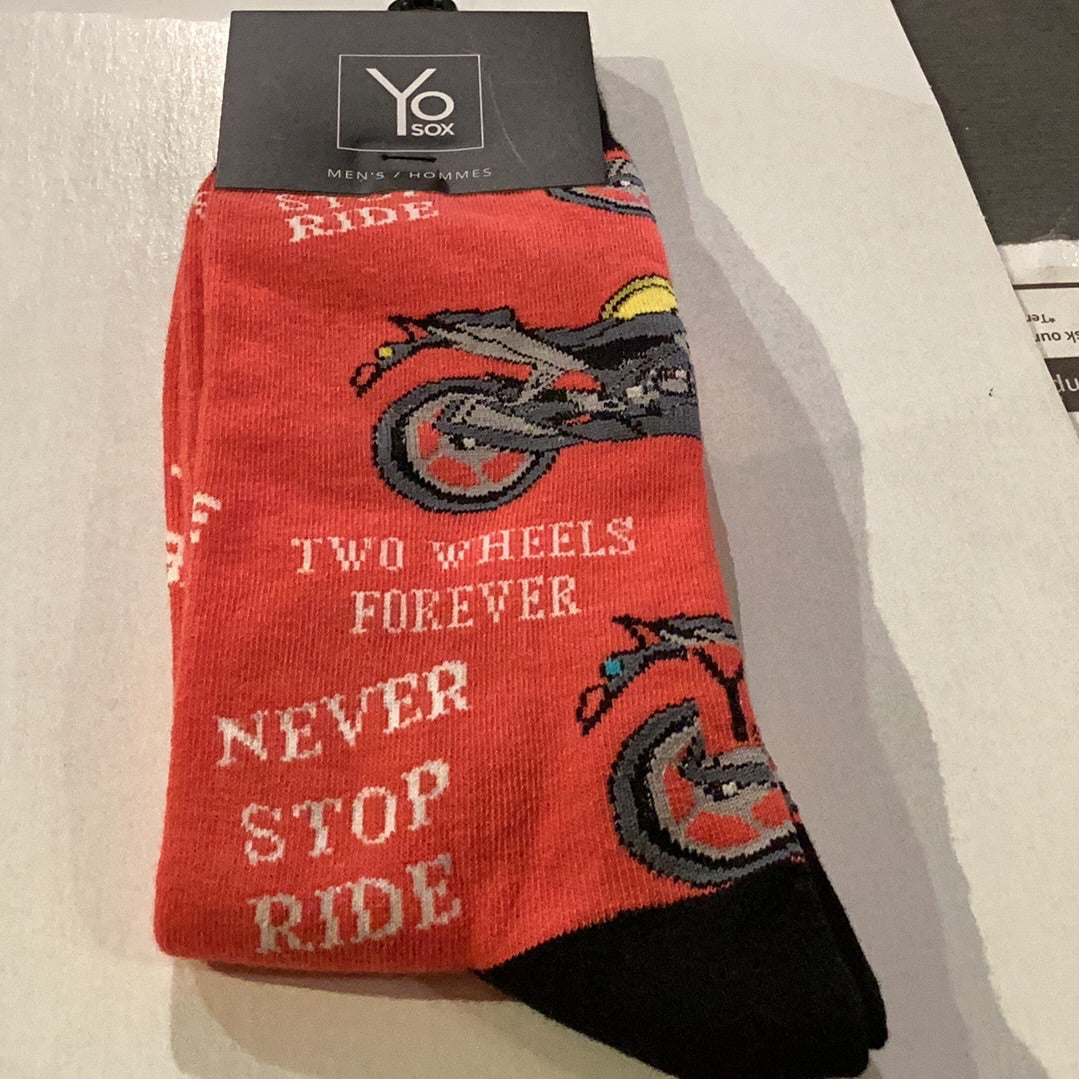 Yo Sox Motocycle Crew Socks - Multi - 1 - Socks - Crew Socks