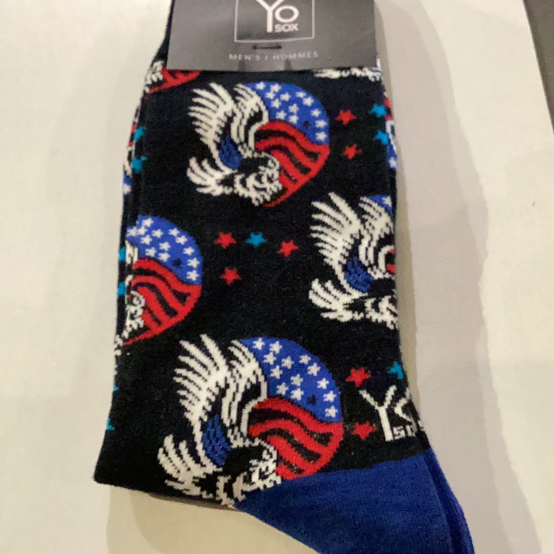 'Yo Sox American Eagle Crew Socks' in 'Multi' colour