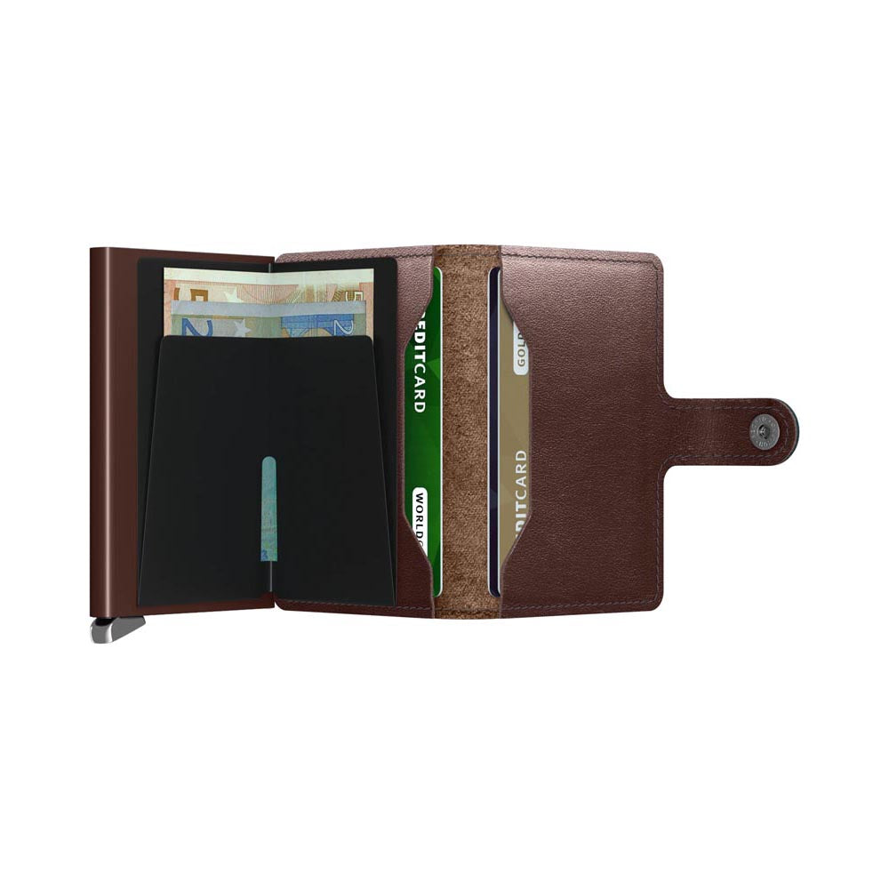 'Secrid Miniwallet - Premium Dusk' in 'Dark Brown' colour