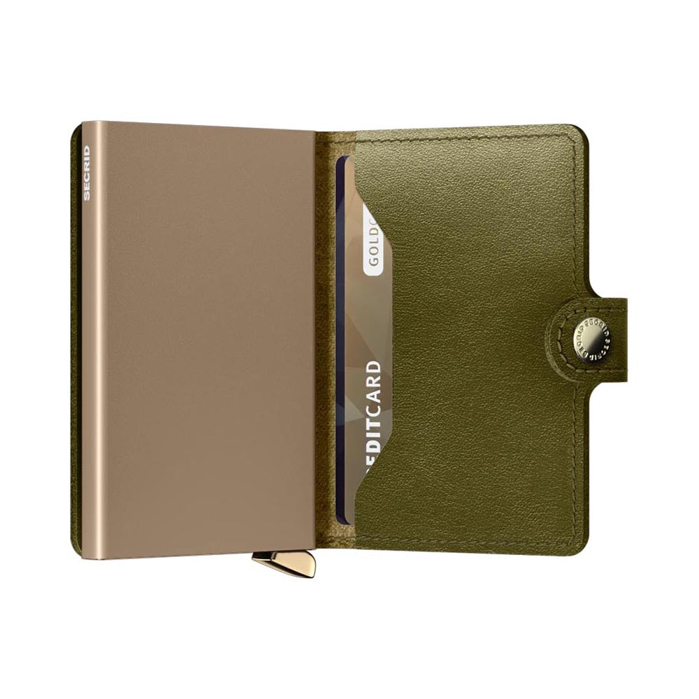 'Secrid Miniwallet - Premium Dusk' in 'Olive' colour