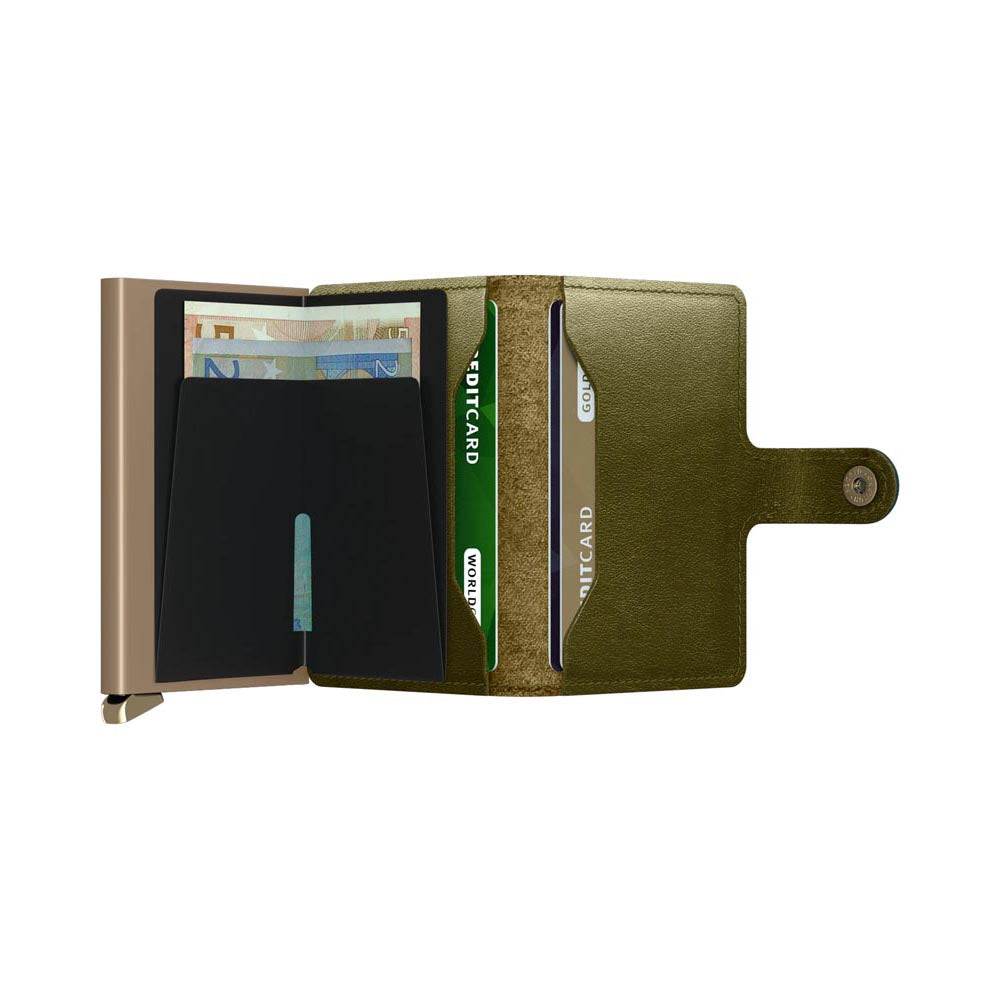 'Secrid Miniwallet - Premium Dusk' in 'Olive' colour