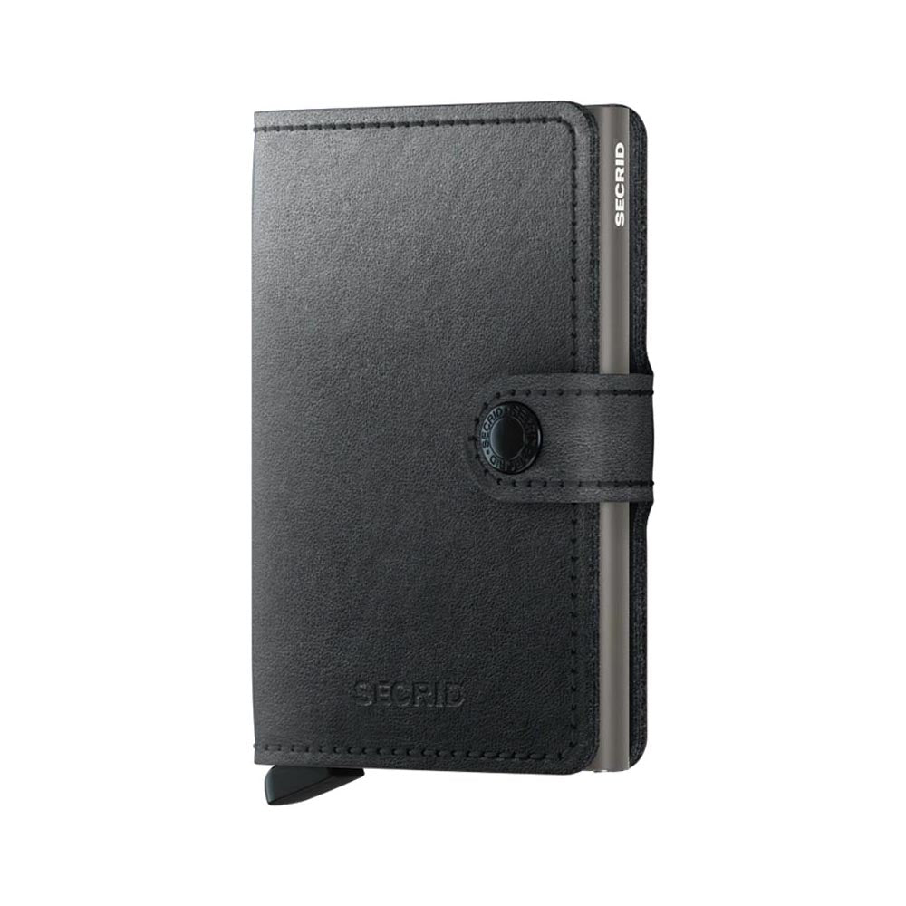 'Secrid Miniwallet - Mirum Plant-Based (Non-Leather)' in 'Black' colour