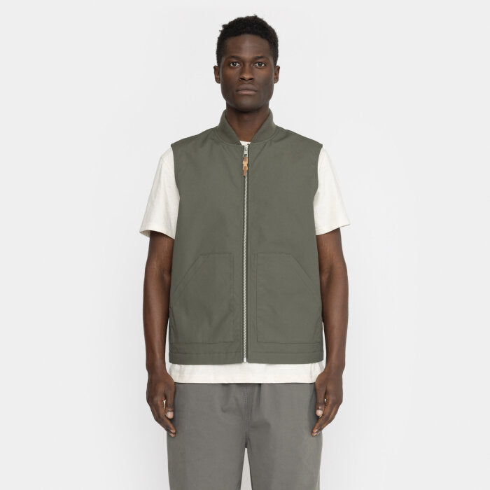 'Revolution 7832 Padded Vest' in 'Army' colour