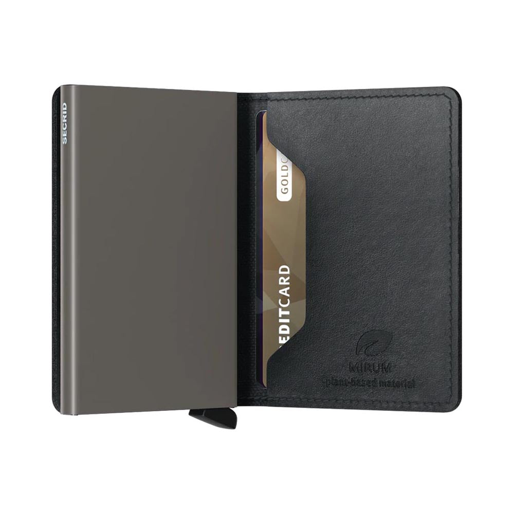 'Secrid Slimwallet - Mirum Plant-Based (Non-Leather)' in 'Black' colour