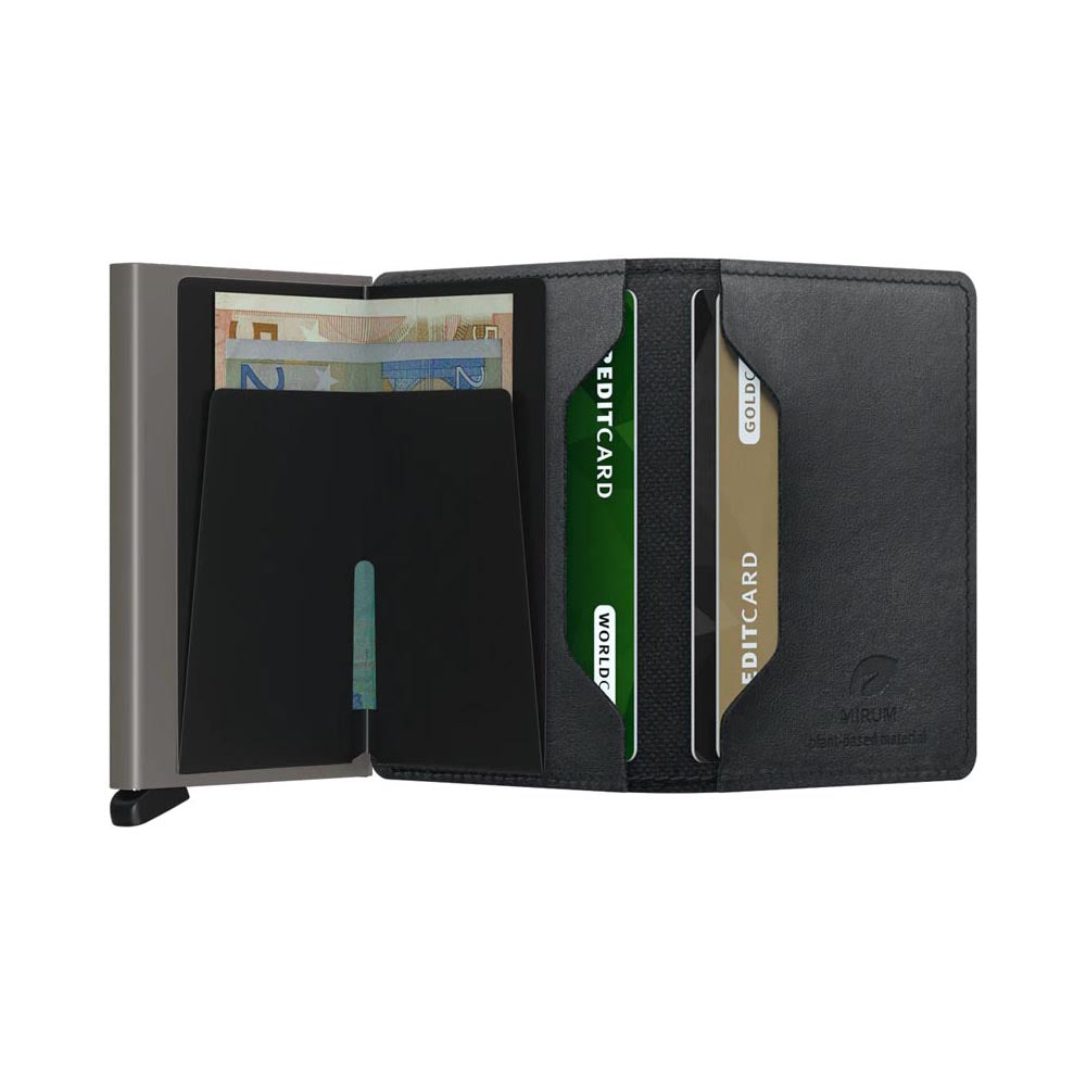 'Secrid Slimwallet - Mirum Plant-Based (Non-Leather)' in 'Black' colour