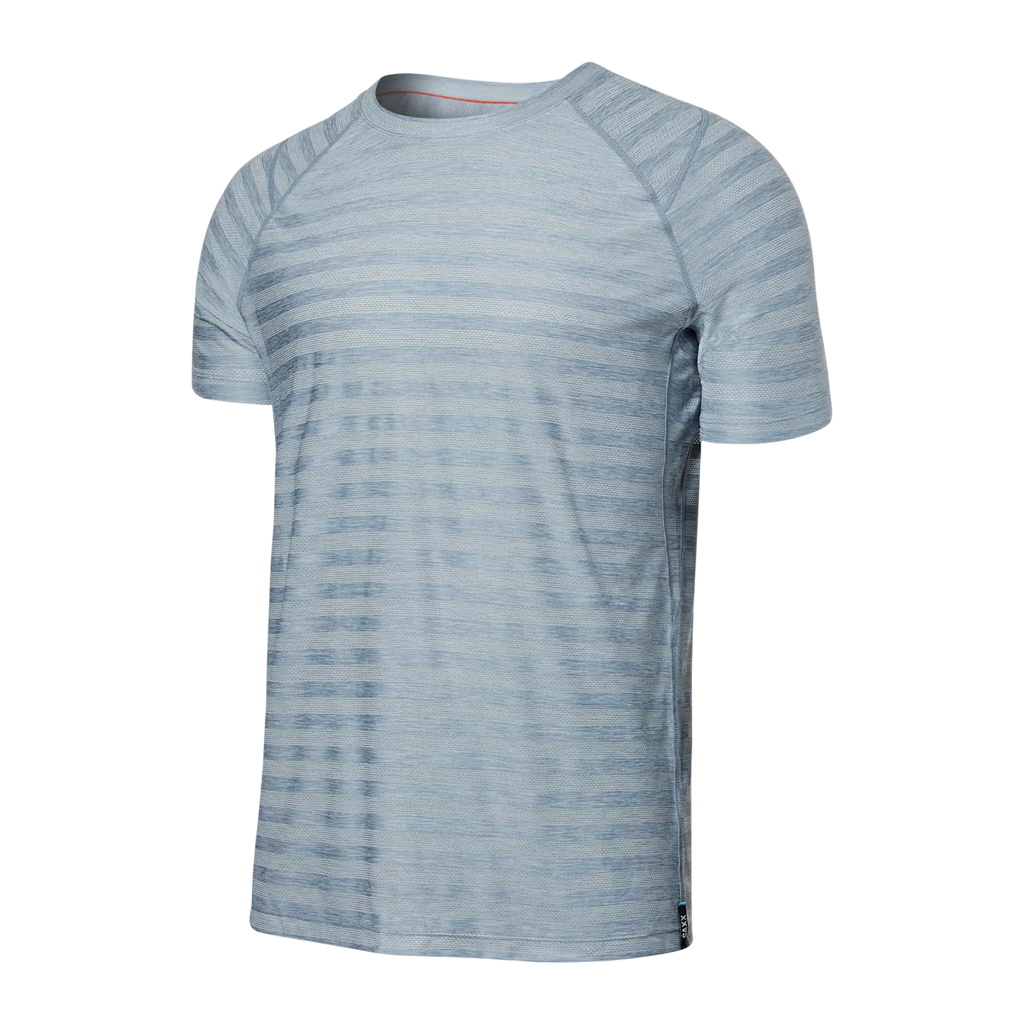 'SAXX Droptemp Cooling Mesh Crew Tee' in 'Mid Grey Heather' colour