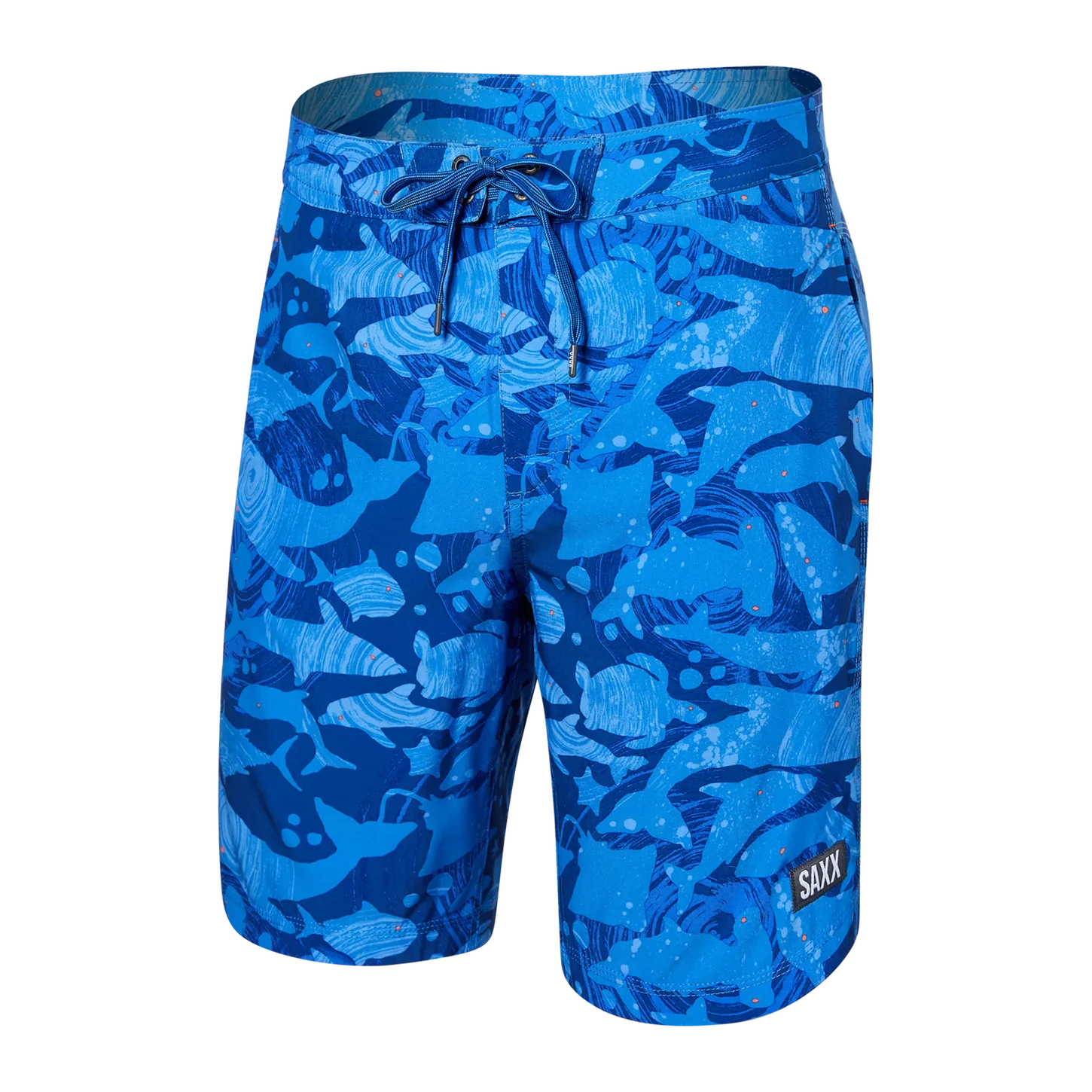 'SAXX Betawave 9" Swim Shorts' in 'Navy Voyagers' colour