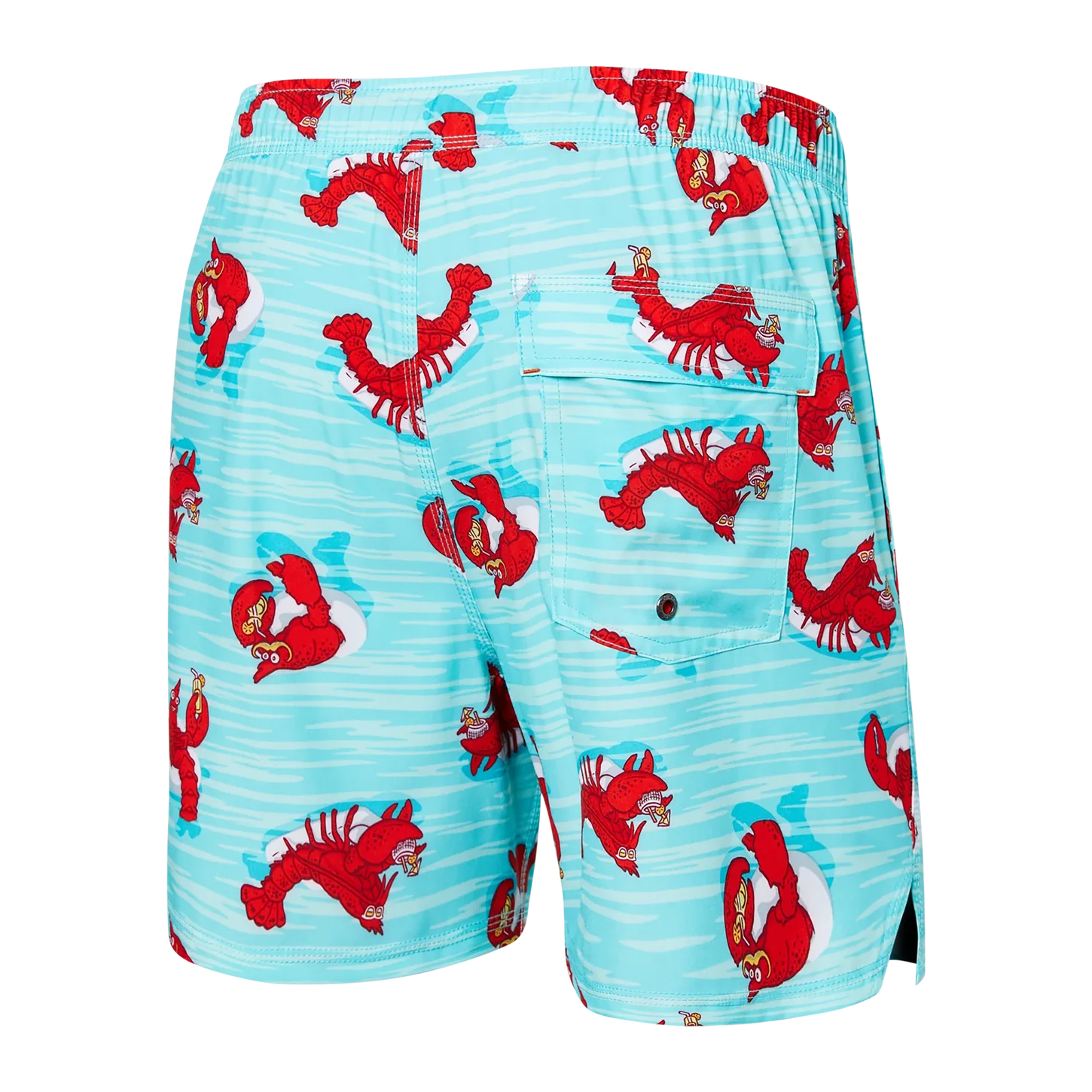 'SAXX Oh Buoy 7" Swim Shorts' in 'Lobster Lounger' colour