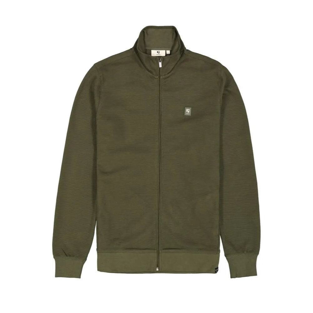 'Garcia Z1103 Full Zip Cardigan' in 'Dark Green' colour