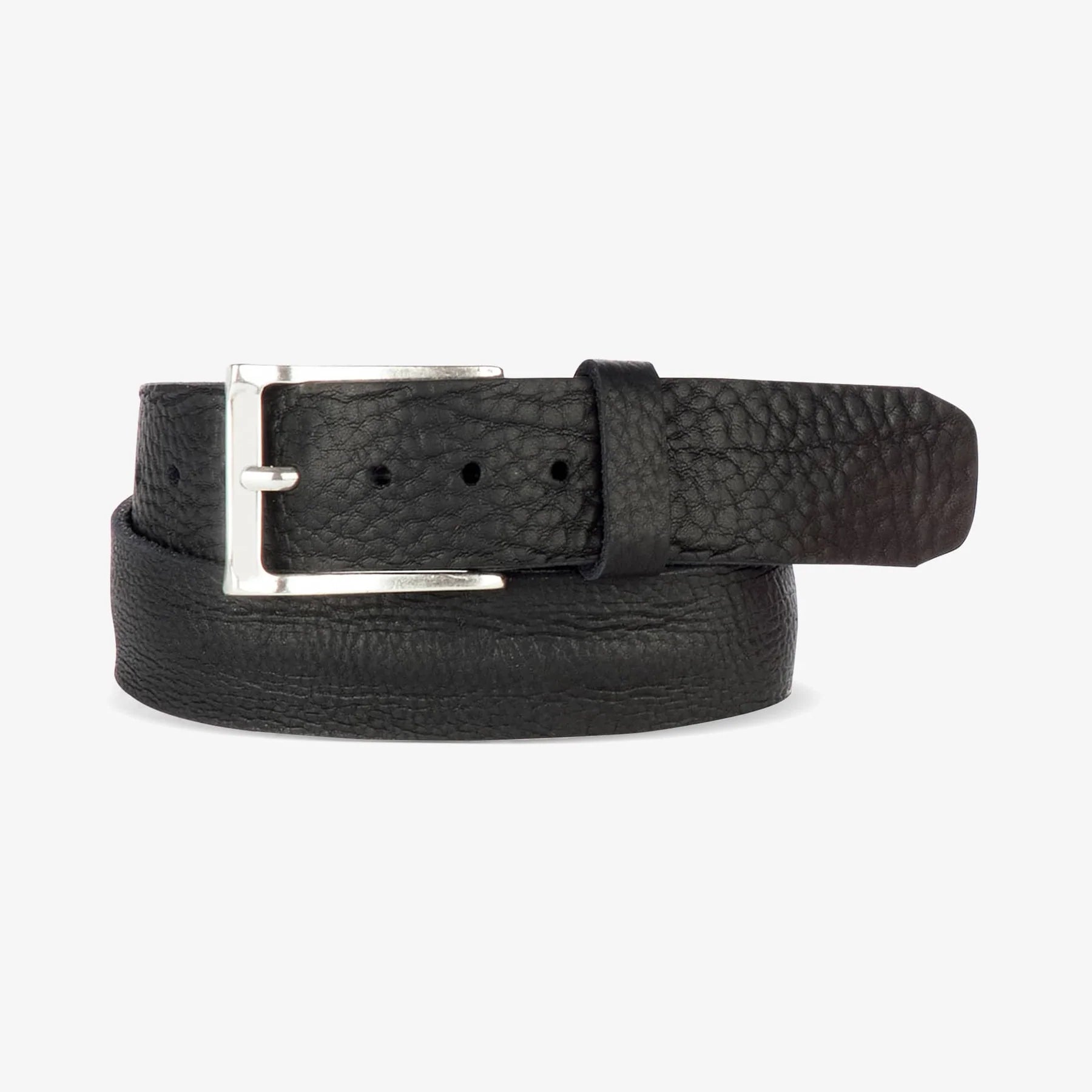 Brave Leather Cava Raw Washed Belt Black