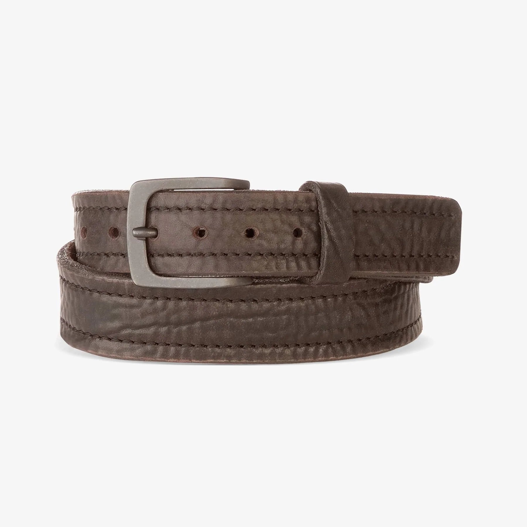 Brave Leather Golas Raw Washed Belt Dark Brown