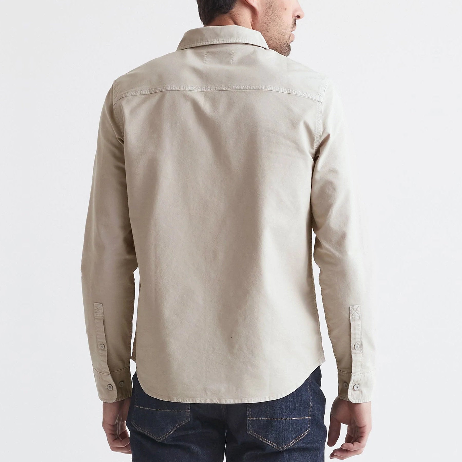'Du/er Performance Oxford Shirt' in 'Sand' colour
