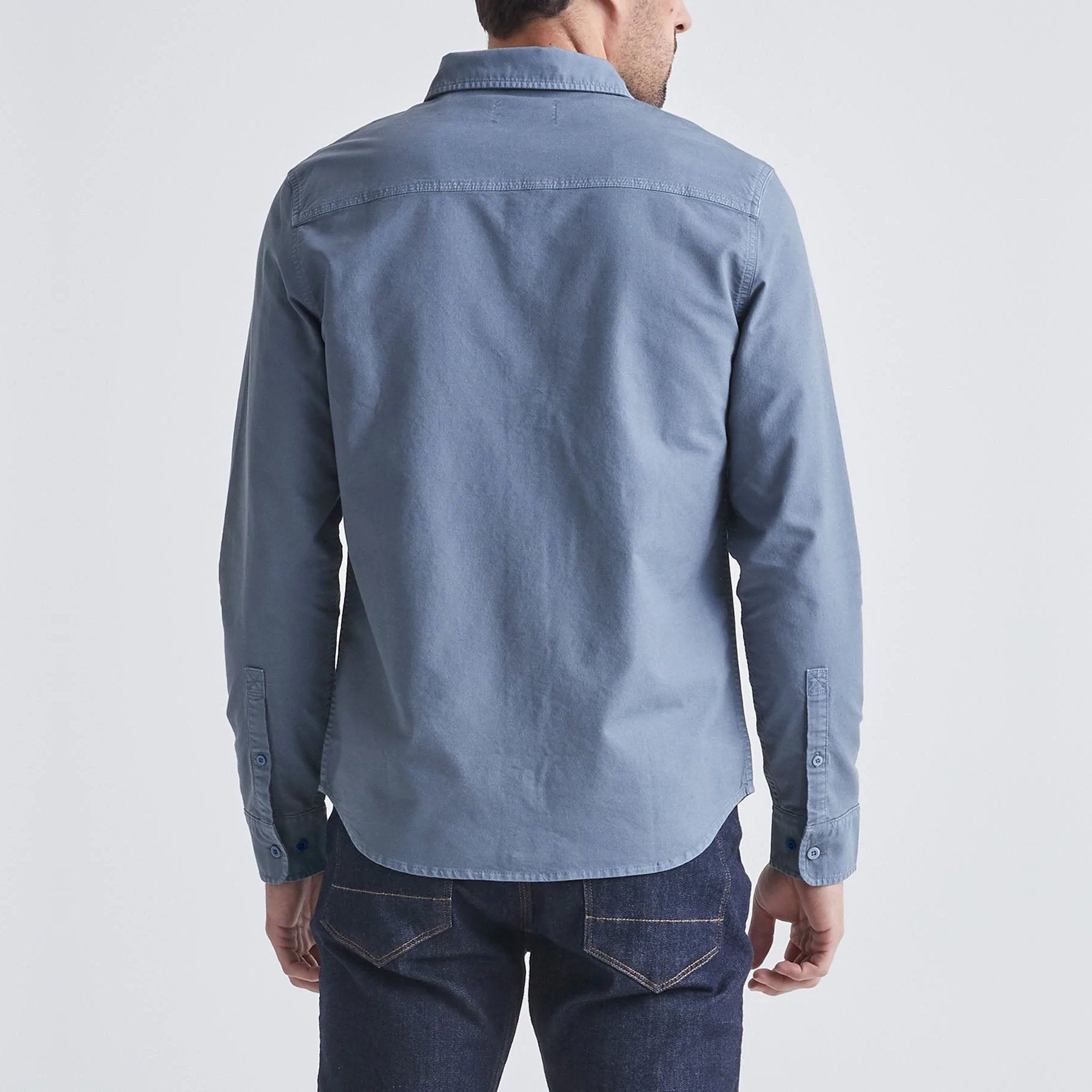 'Du/er Performance Oxford Shirt' in 'Sea' colour