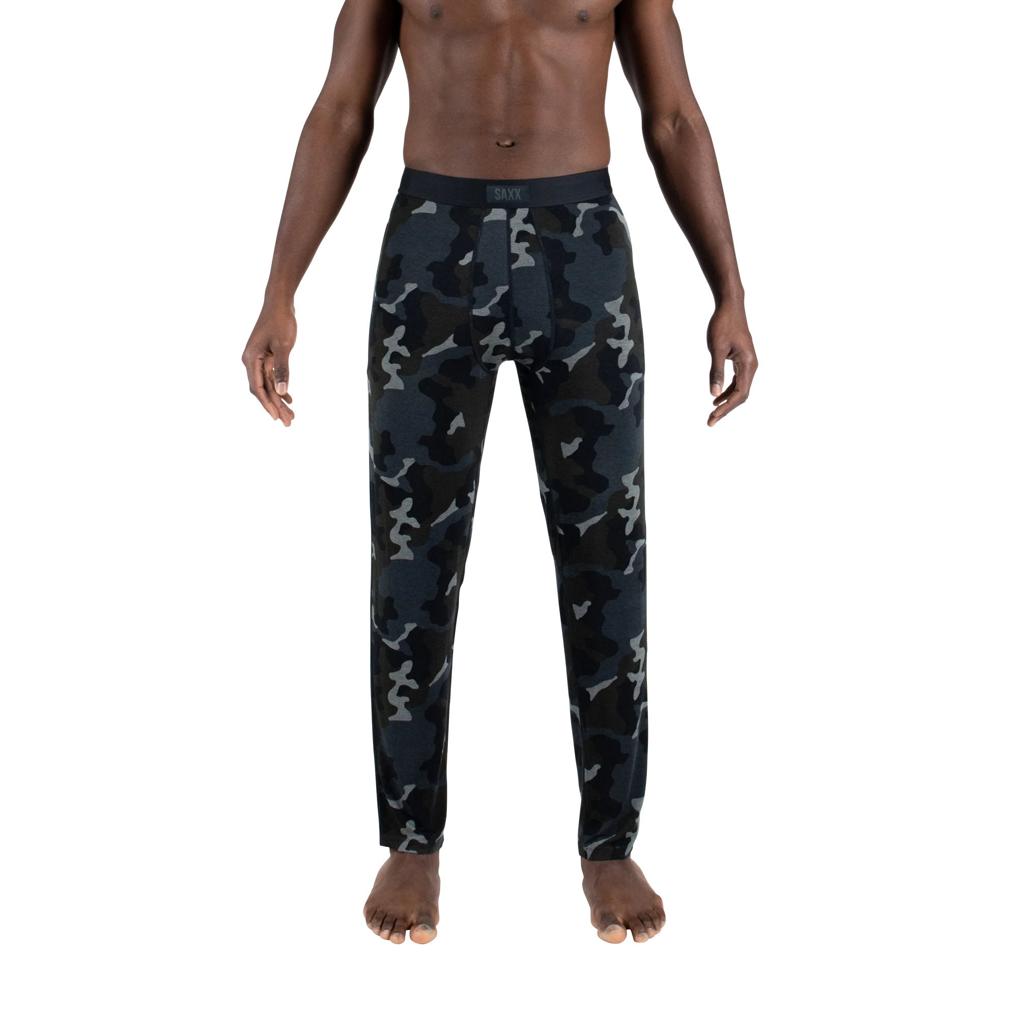 'SAXX Sleepwalker Pants' in 'Supersized Camo Graphite' colour