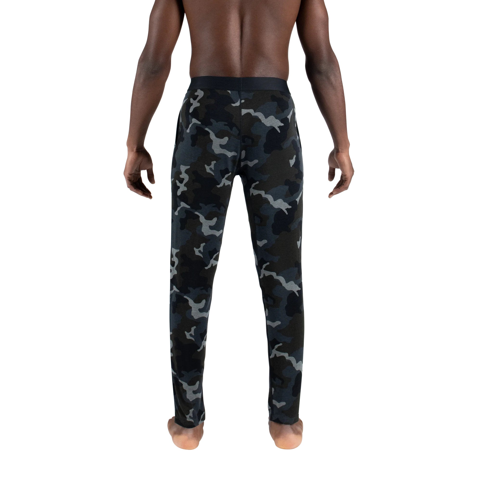 'SAXX Sleepwalker Pants' in 'Supersized Camo Graphite' colour