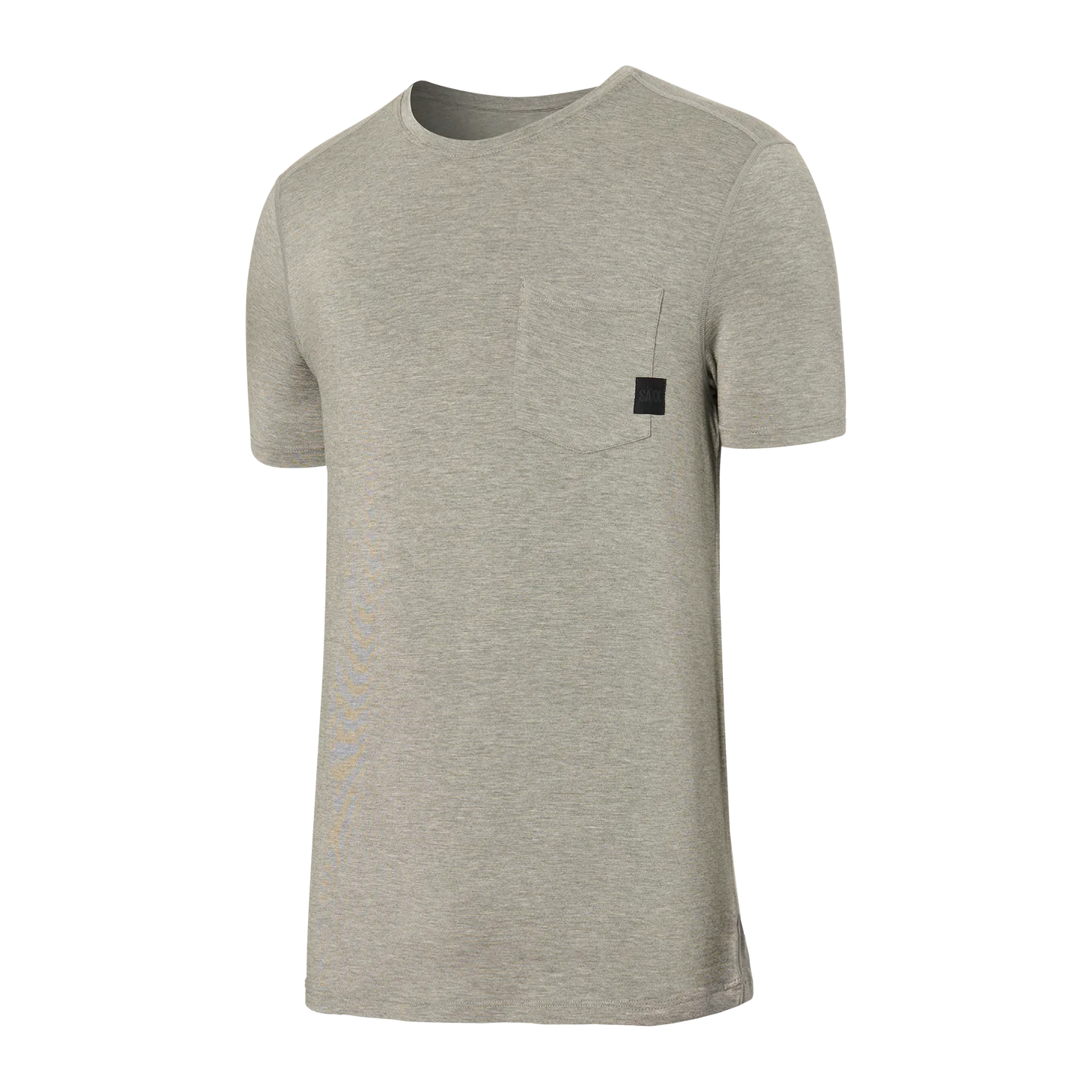 'SAXX Sleepwalker S/S Pocket Tee' in 'Dark Grey Heather' colour