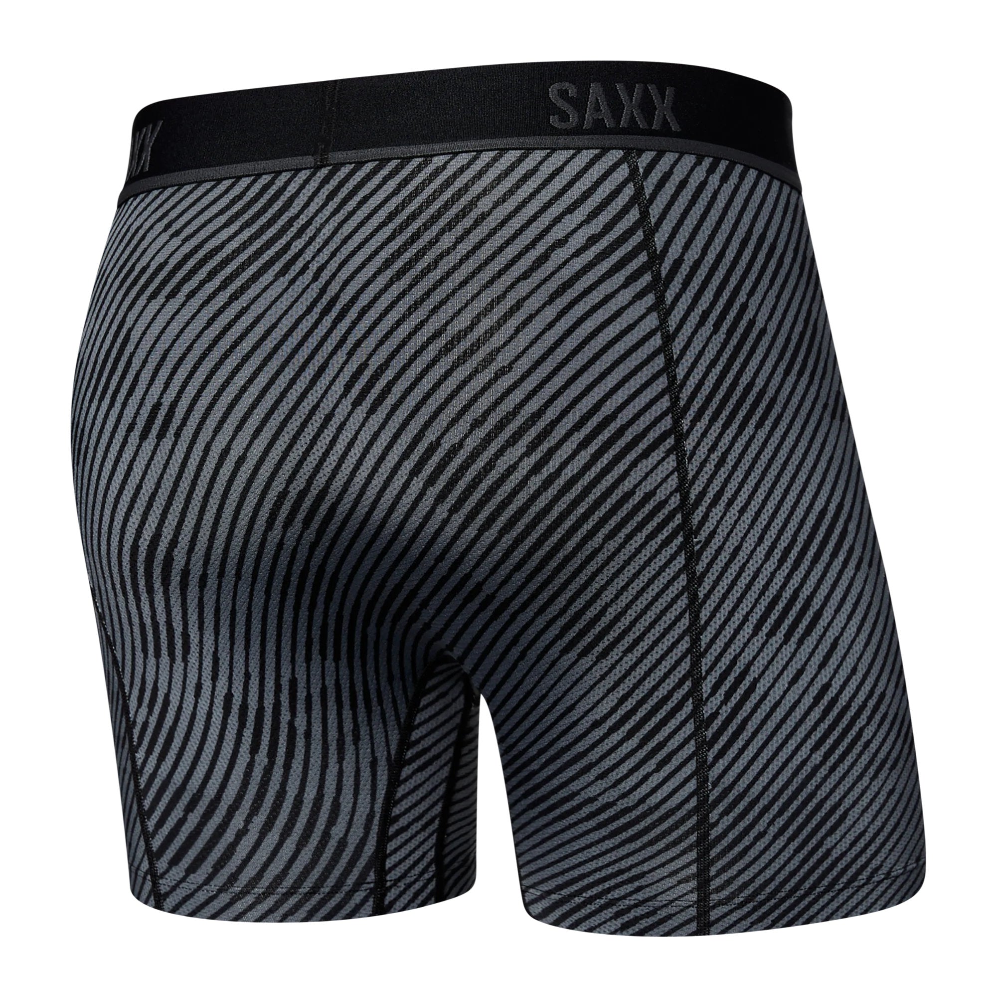 'SAXX Kinetic Light Compression Mesh Boxer Brief - Optic Camo' in 'Black' colour