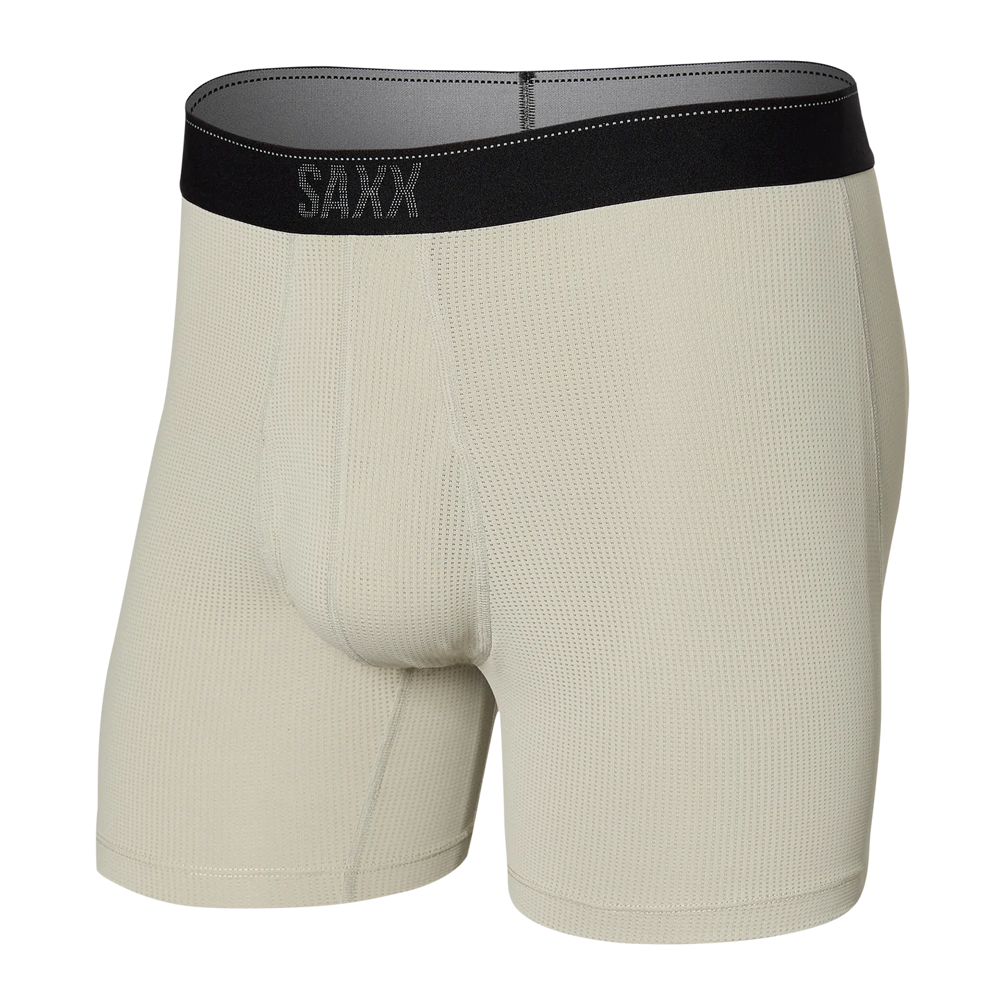 SAXX Quest Quick Dry Mesh Boxer Brief - Fossil - Beige - 1 - Underwear - Boxer Briefs