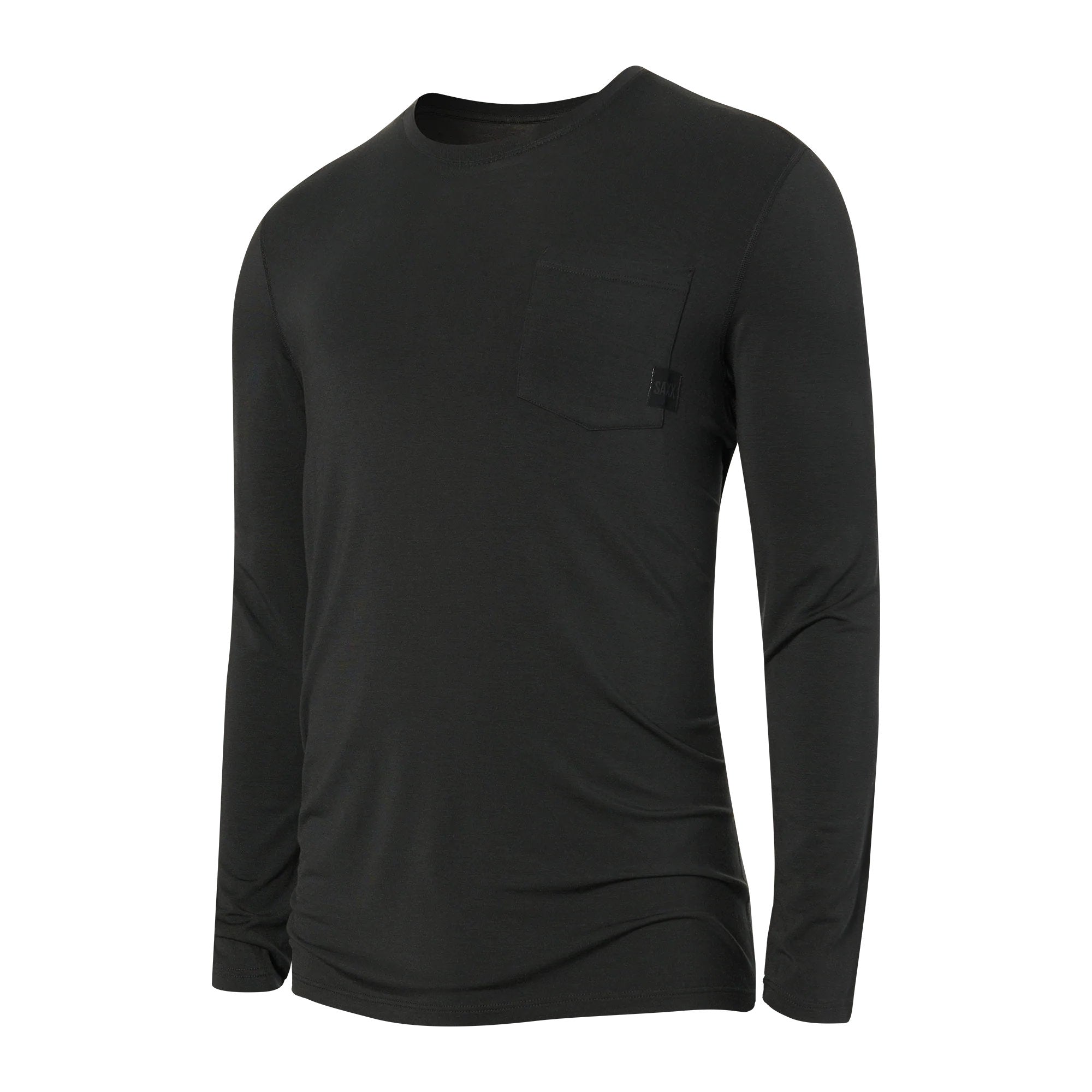 'SAXX Sleepwalker L/S Pocket Tee' in 'Black' colour