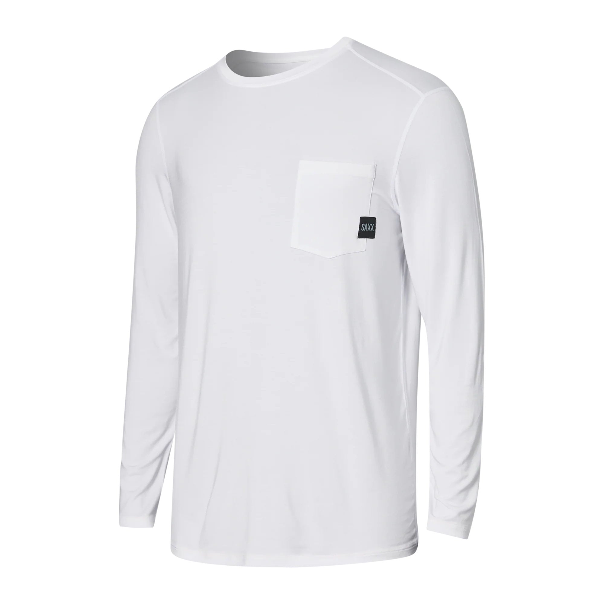'SAXX Sleepwalker L/S Pocket Tee' in 'White' colour