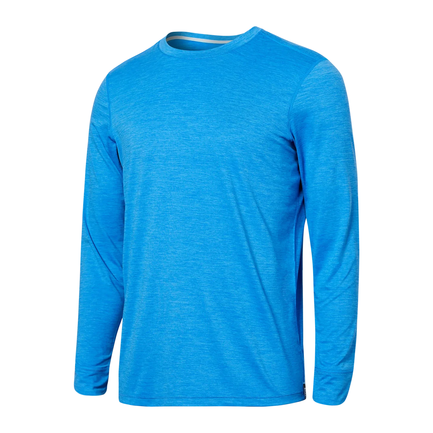 'SAXX Droptemp All Day Cooling L/S Crew' in 'Racer Blue Heather' colour