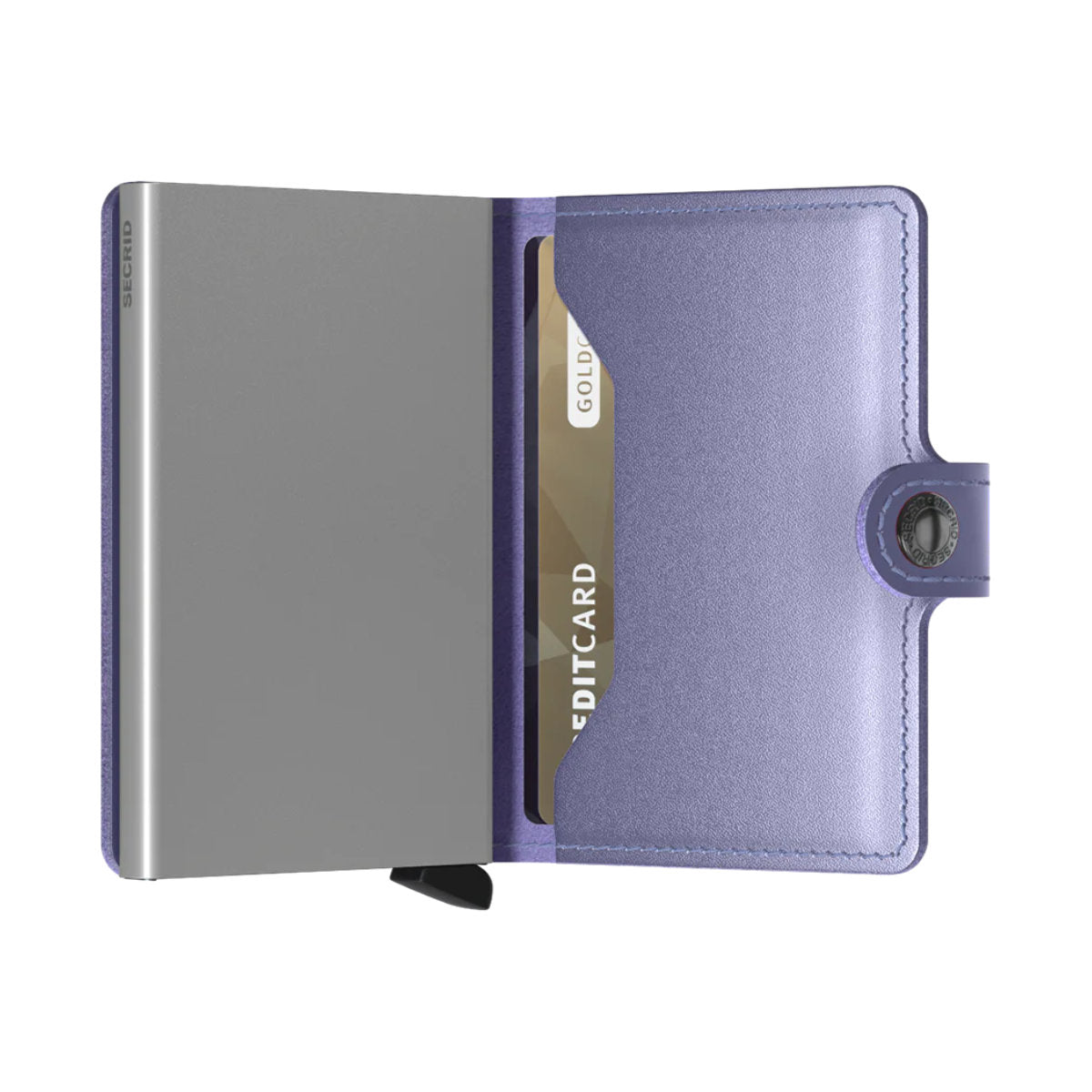 'Secrid Miniwallet - Metallic' in 'Lilac' colour