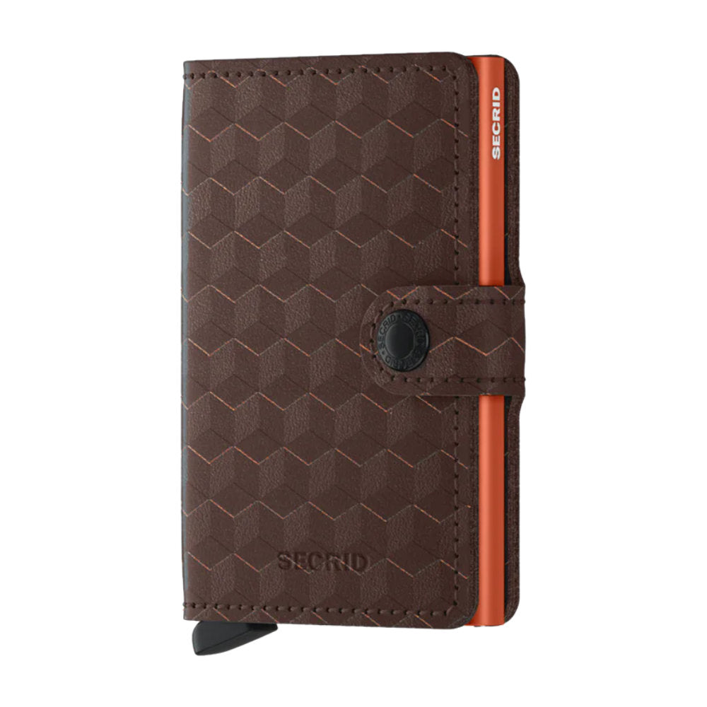 'Secrid Miniwallet - Optical' in 'Brown-Orange' colour