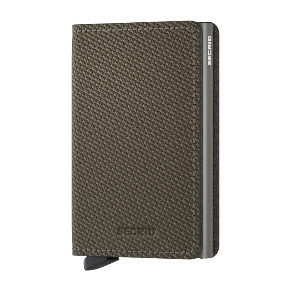 'Secrid Slimwallet - Carbon' in 'Khaki' colour