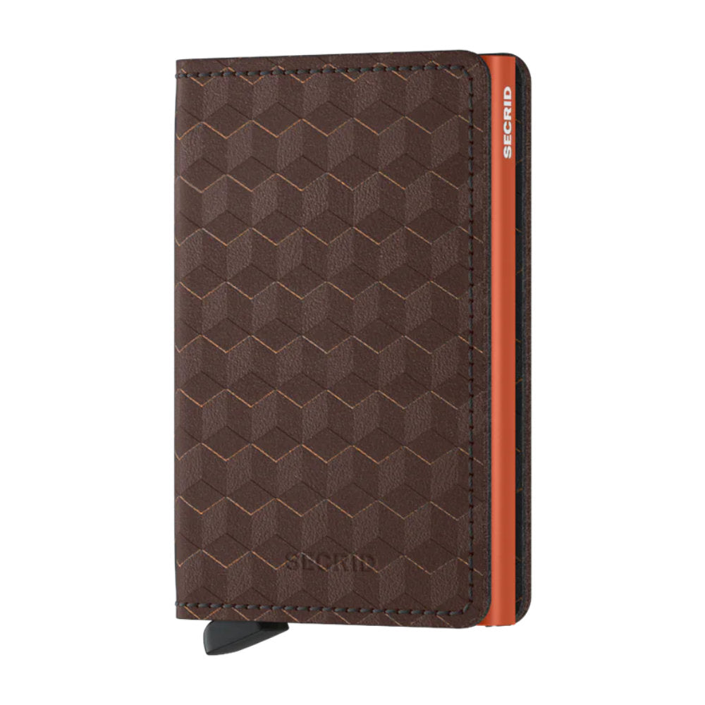 'Secrid Slimwallet - Optical' in 'Brown-Orange' colour