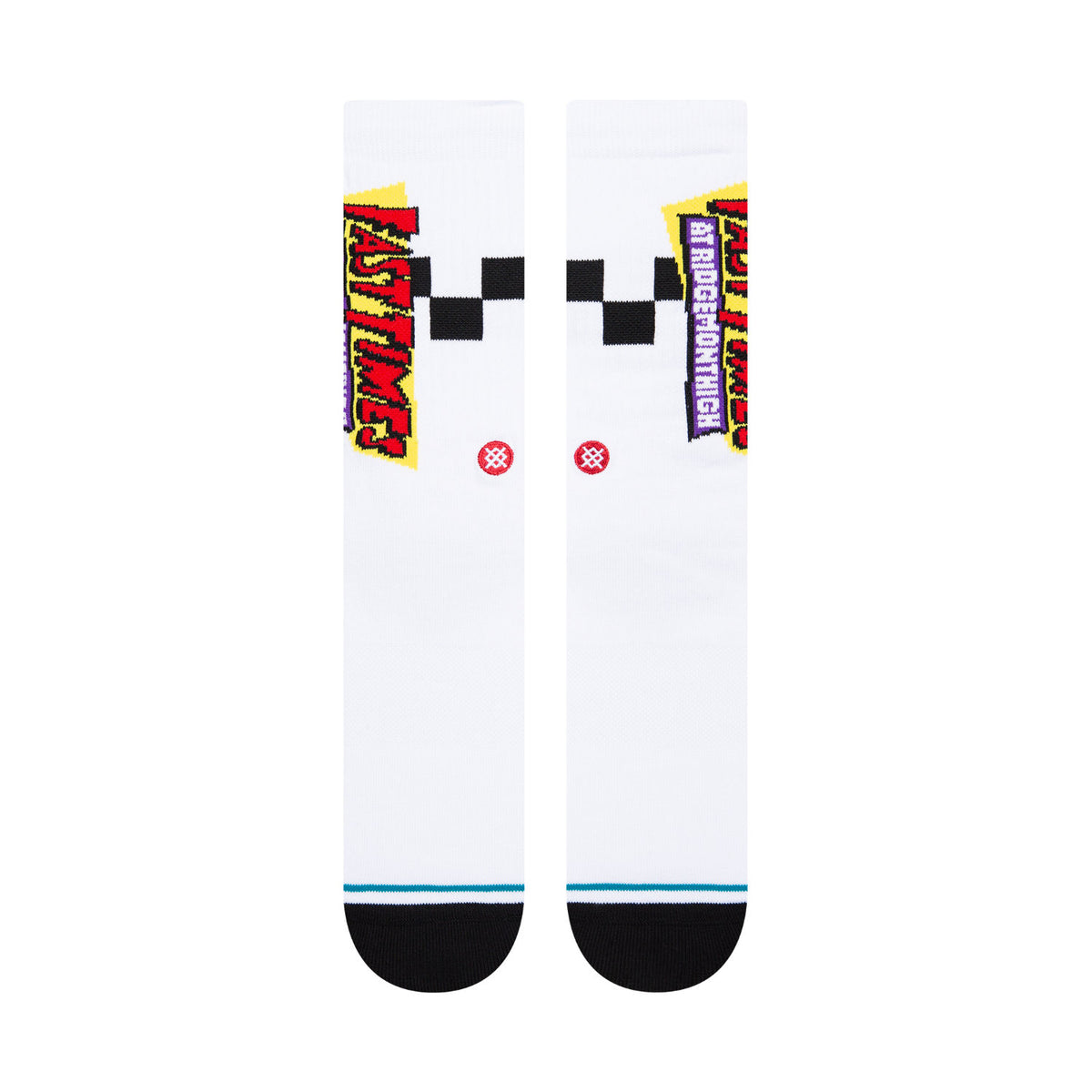 'Stance Fast Times Gnarly Crew Socks' in 'White' colour