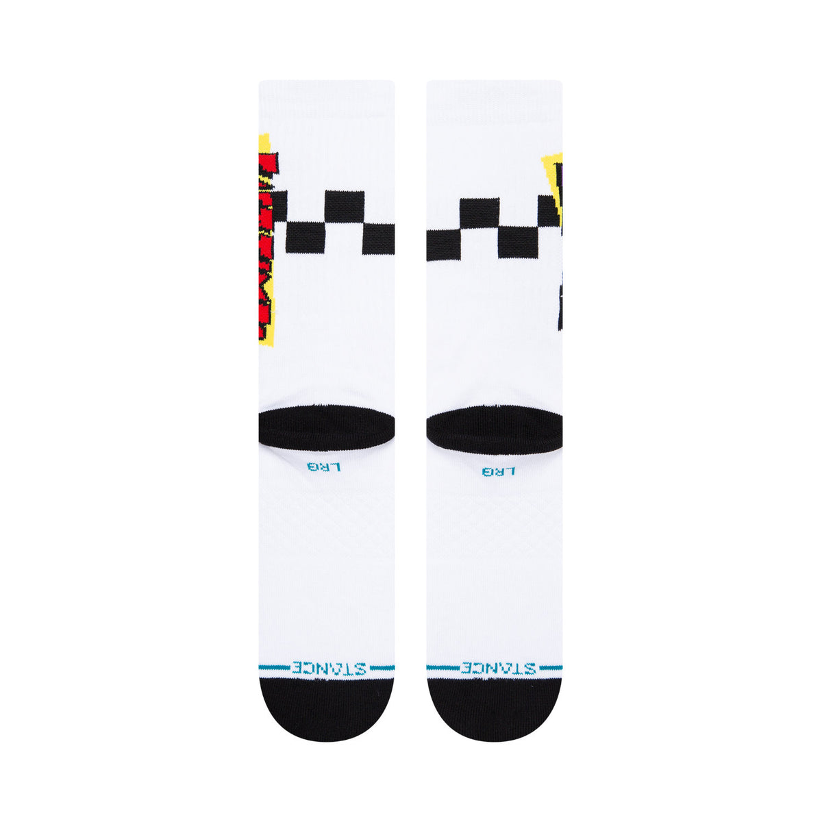 'Stance Fast Times Gnarly Crew Socks' in 'White' colour