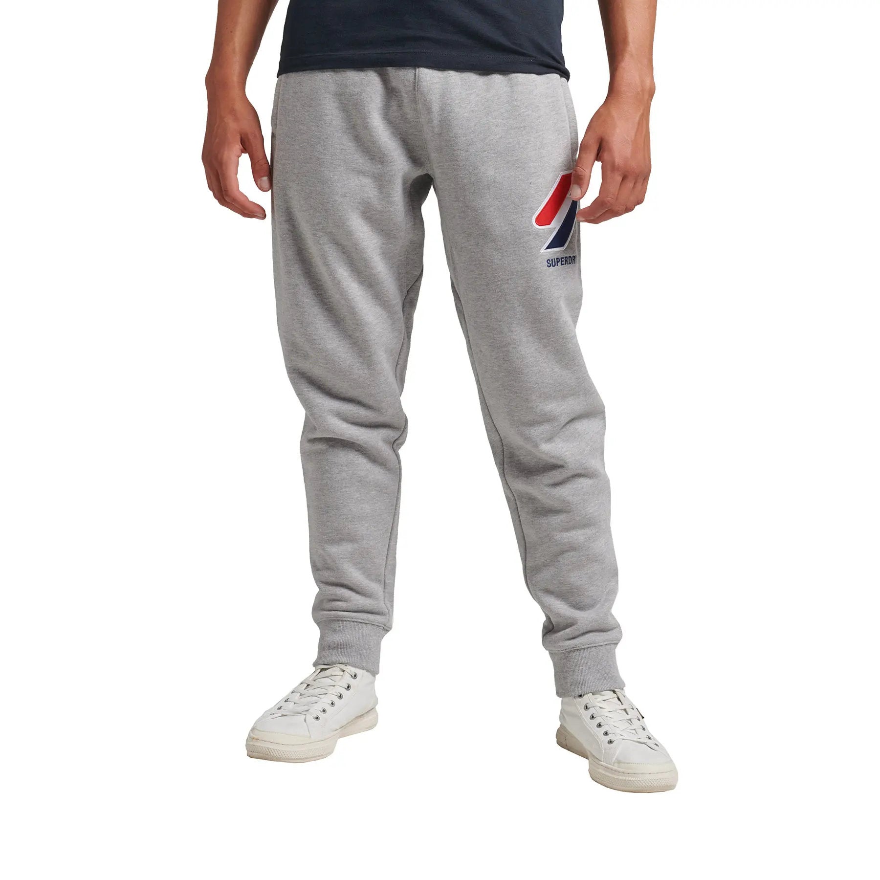 'Superdry Code SL Classic APQ Joggers' in 'Grey Marl' colour