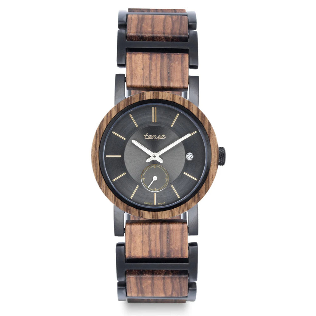 Tense Hudson Ii Hybrid Watch Zebrawood / Black