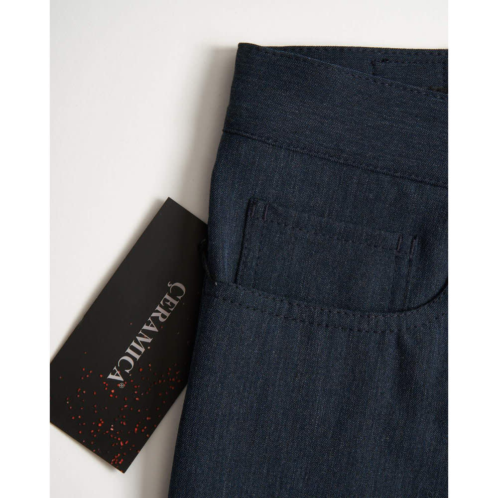 'Alberto Pipe Regular Slim Fit Ceramica Dress Pants' in 'Blue' colour