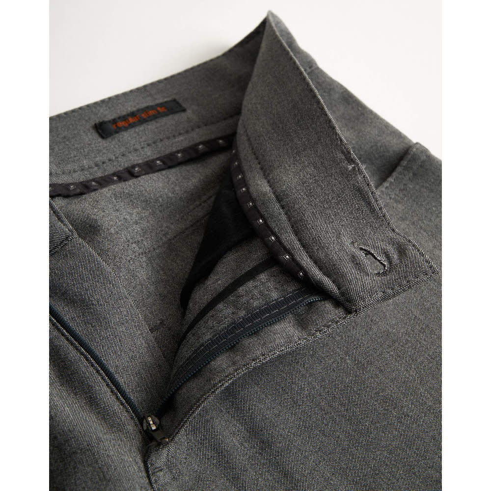 'Alberto Pipe Regular Slim Fit Ceramica Dress Pants' in 'Salt 'N Pepper' colour