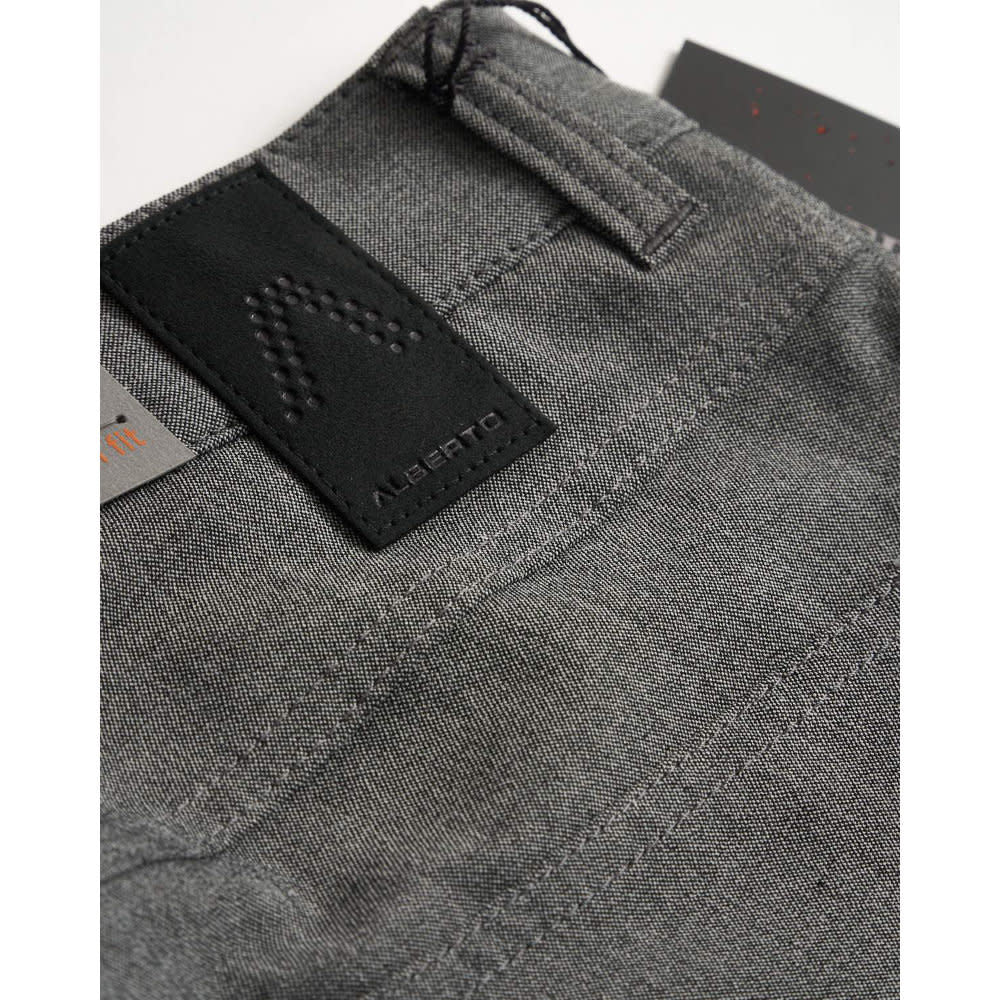 'Alberto Pipe Regular Slim Fit Ceramica Dress Pants' in 'Salt 'N Pepper' colour