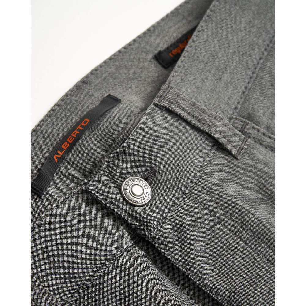 'Alberto Pipe Regular Slim Fit Ceramica Dress Pants' in 'Salt 'N Pepper' colour