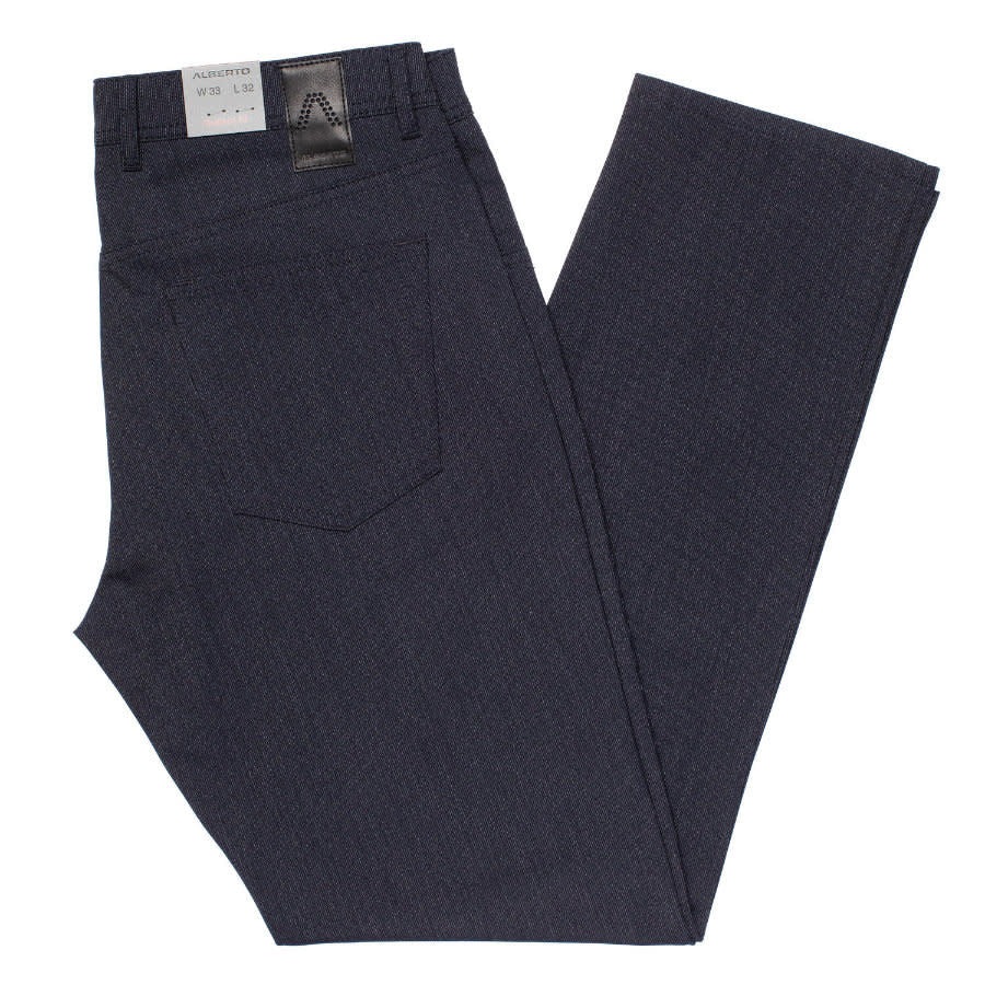 'Alberto Stone Modern Fit Ceramica Dress Pants' in 'Dark Blue' colour