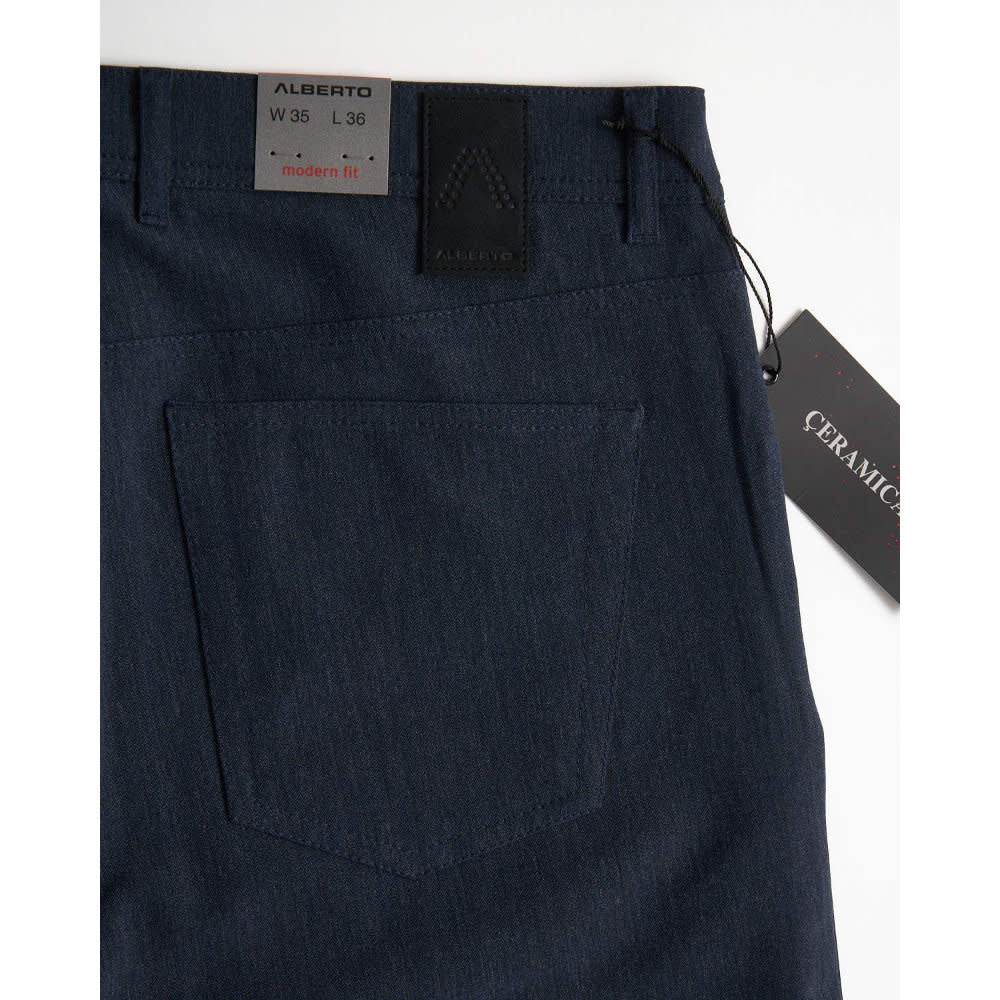'Alberto Stone Modern Fit Ceramica Dress Pants' in 'Dark Blue' colour