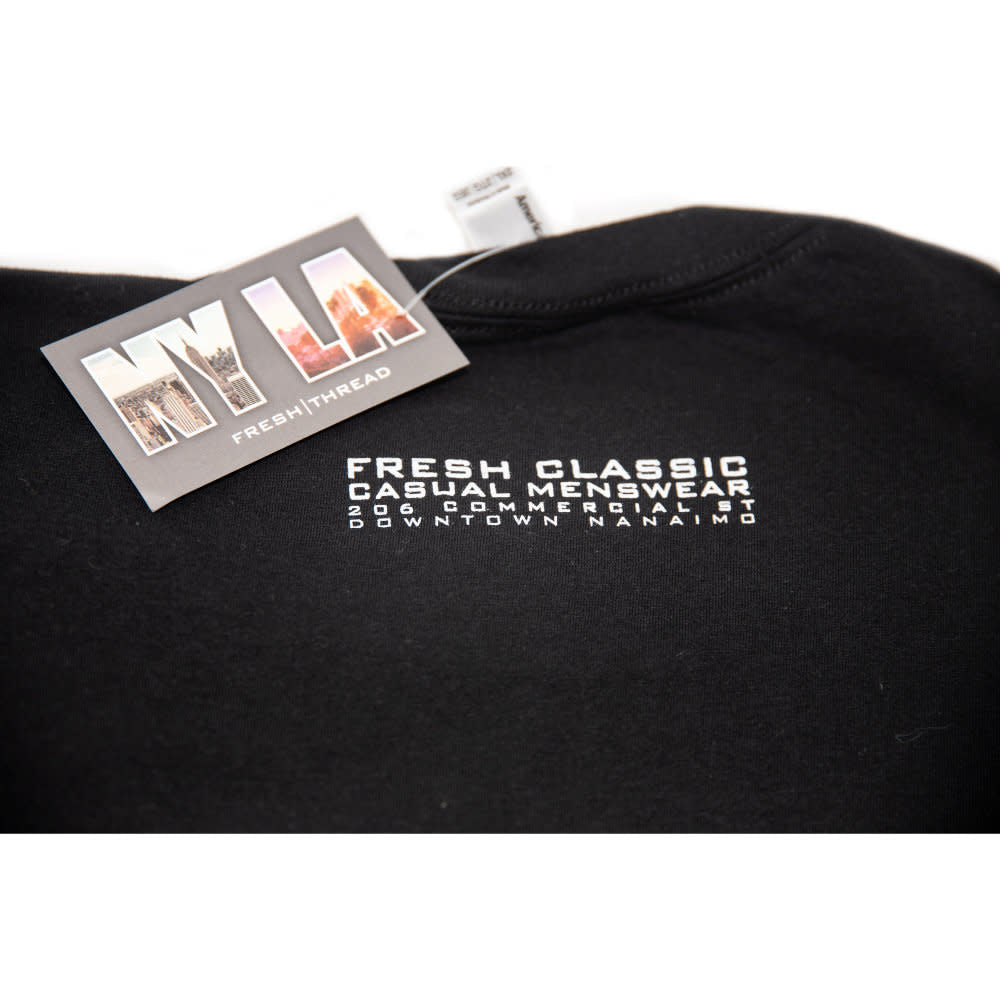 'NYLA Fresh Thread Nanaimo Heritage Tee - Commercial Street' in 'Black' colour