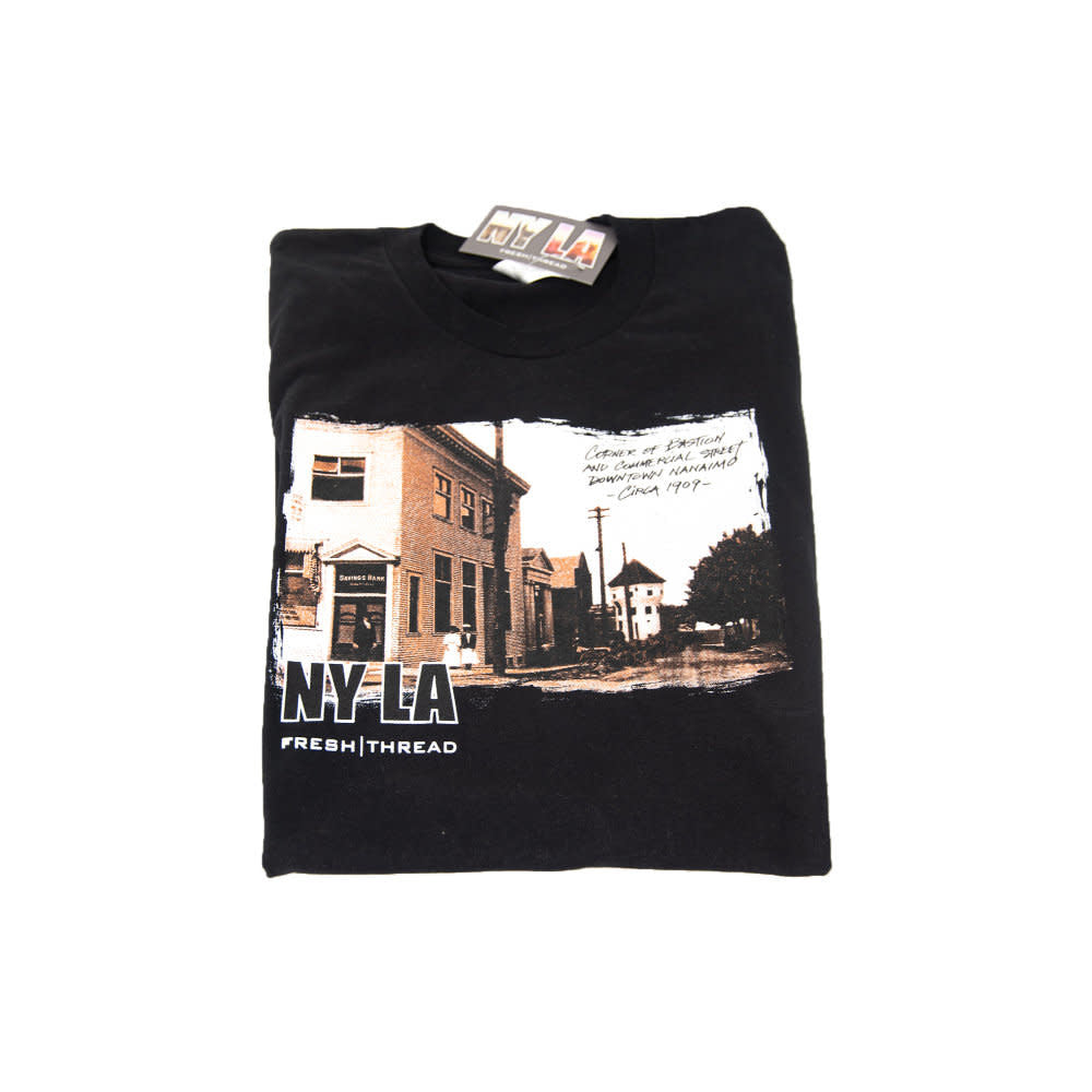 'NYLA Fresh Thread Nanaimo Heritage Tee - Commercial Street' in 'Grey' colour