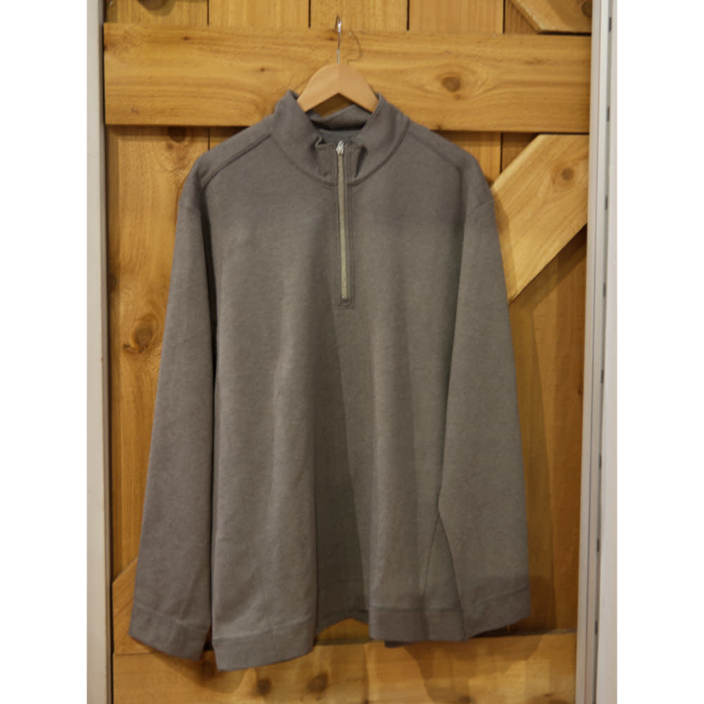 'Tommy Bahama Orange Park Half-Zip Sweatshirt' in 'Fog Grey' colour