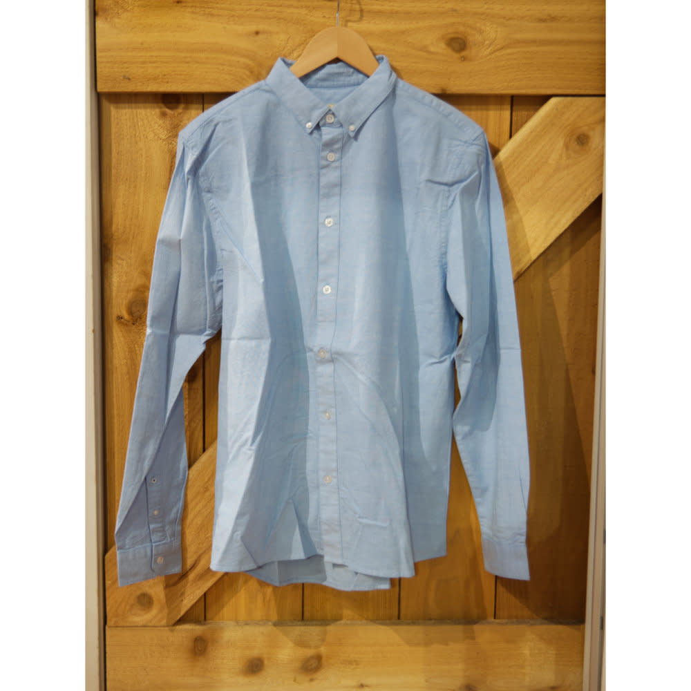 'Revolution Oluf Button Up Shirt' in 'Light Blue' colour
